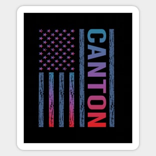 Blue Red Flag - Canton Sticker